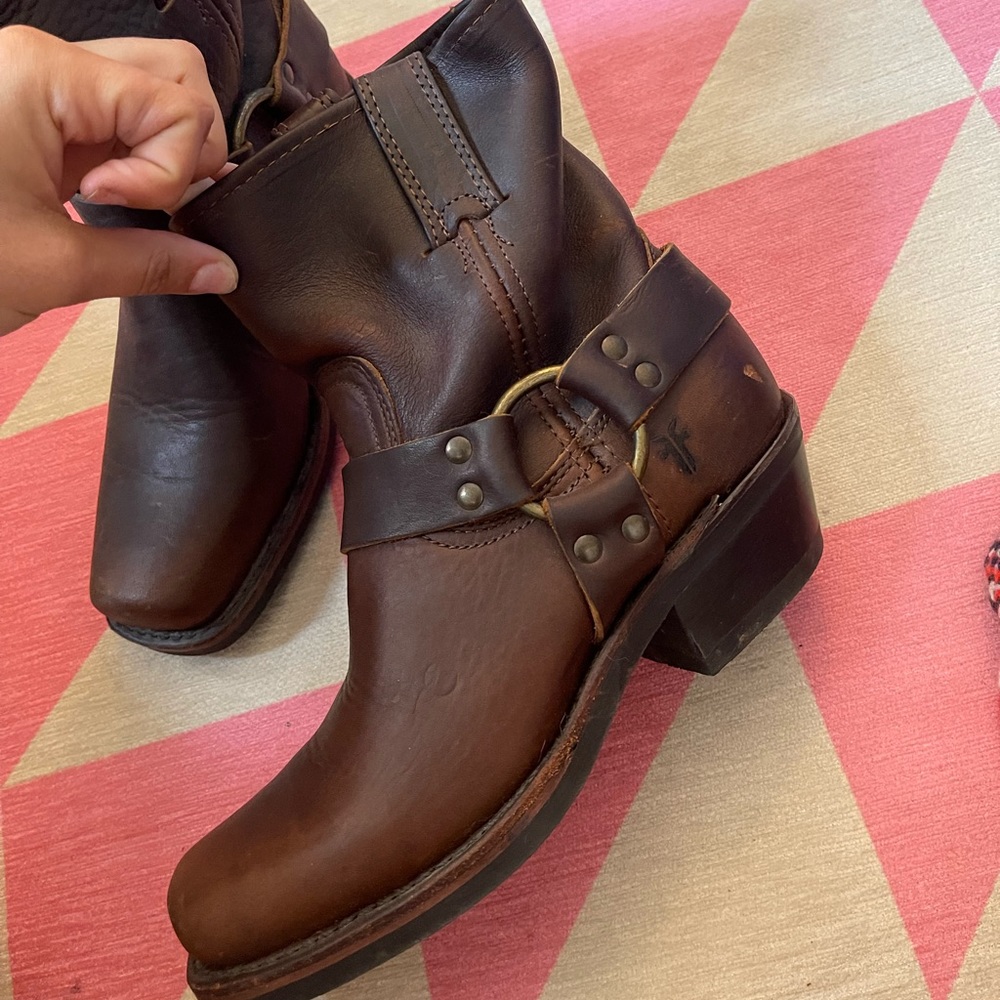 FRYE Harness Boots Brown